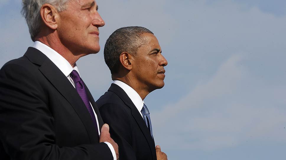 Министр обороны США Чарльз Хейгел и президент Барак Обама не сошлись партиями 
