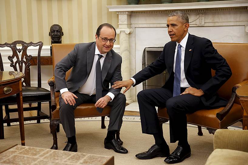 Во время встречи Франсуа Олланда с Бараком Обамой (на фото) вероятность создания большой коалиции против ИГ была гораздо выше, чем три дня спустя, во время его встречи с Владимиром Путиным
