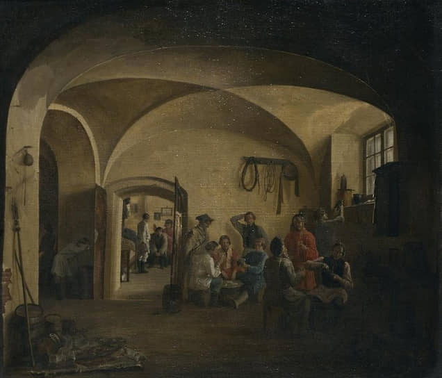Лавр Плахов. «Кучерская Академии художеств», 1834 