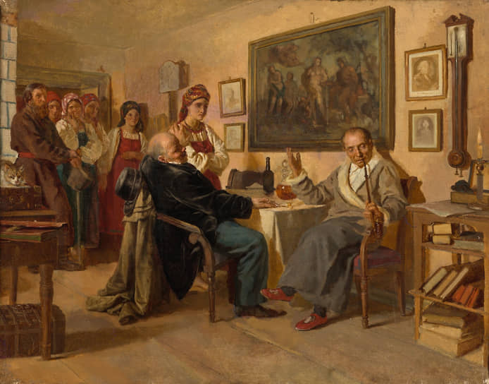 Николай Неврев «Торг. Сцена из крепостного быта», 1866 