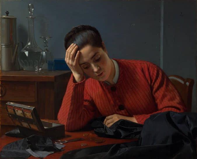 Константин Маковский. «Швея», 1861 