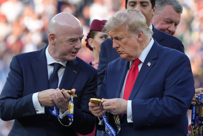 Глава FIFA  Джанни Инфантино и президент США Дональд Трамп 