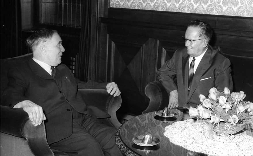 Петр Капица в Белграде у Иосипа Броз Тито, 1966 