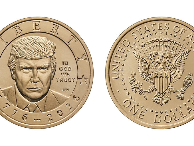 В США выпустили монеты $1 с изображением Дональда Трампа