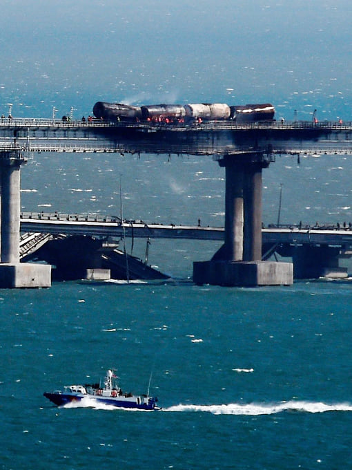 Последствия взрыва на Крымском мосту 