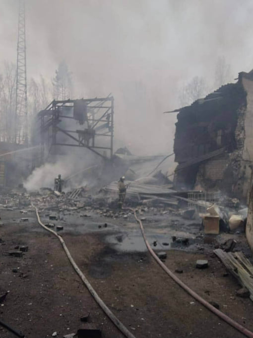 Последствия взрыва на заводе «Эластик» в Рязанской области 