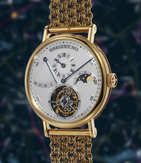 Золотые часы с турбийоном Breguet
