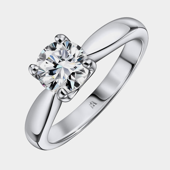 Кольцо Solo 1920, белое золото, бриллиант, MIUZ Diamonds 