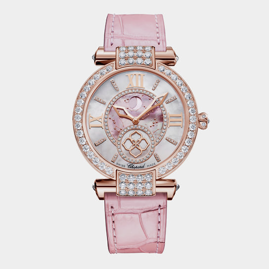Часы Imperiale Moonphase, розовое золото, бриллианты, перламутр, Chopard (Mercury) 