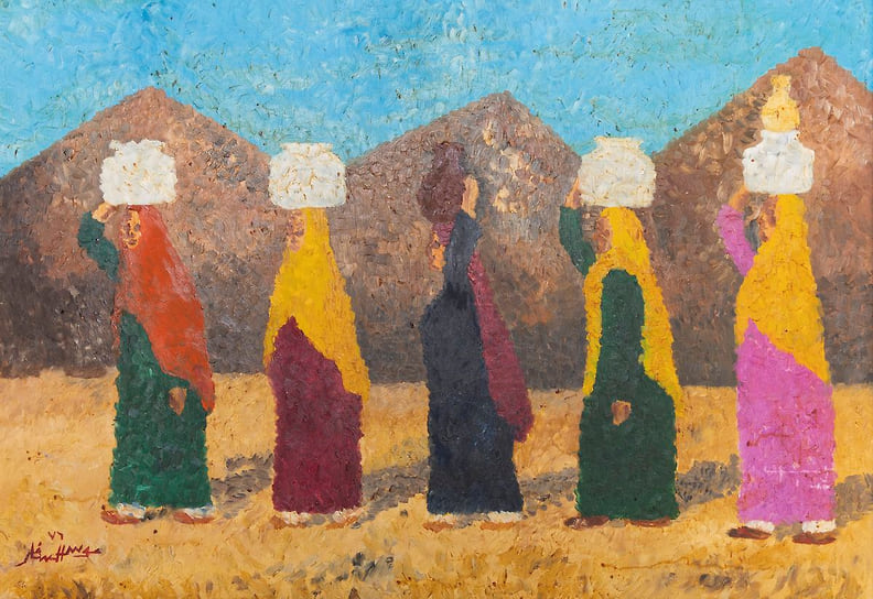 Муса Сиддик аль-Мусафер. «Оманские женщины». 1976. Национальный музей, Султанат Оман 