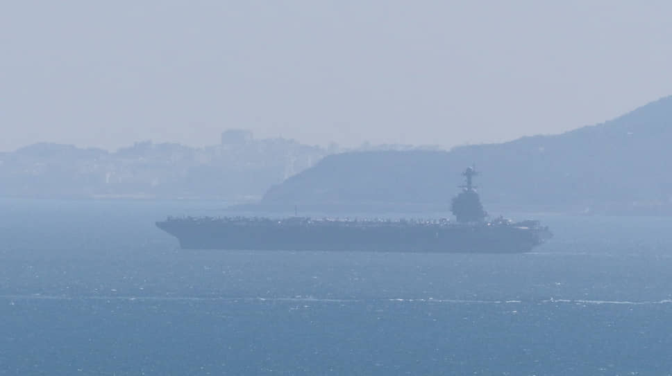 Авианосец ВМС США Gerald R. Ford в районе Гибралтара (22 февраля 2026 года)