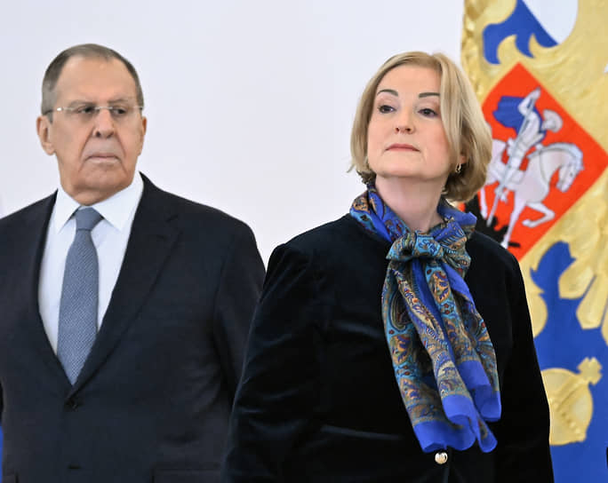 Министр иностранных дел России Сергей Лавров и посол Швеции в Москве Анна Кристина Тереса Юханнессон