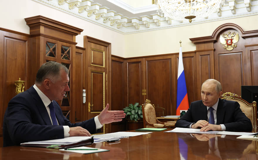 Марат Хуснуллин на встрече с Владимиром Путиным