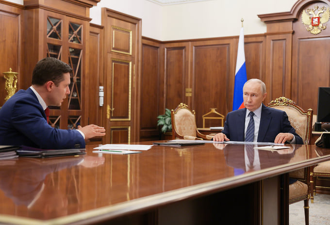 Антон Алиханов и Владимир Путин