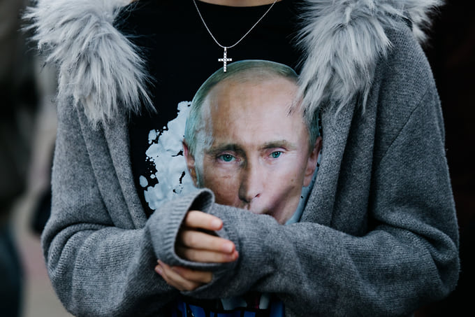 В одежде гуляющих нашлись и патриотичесие мотивы