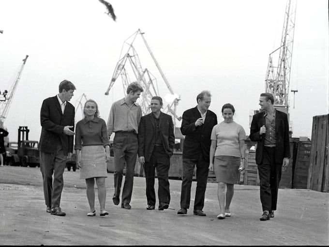 Работники порта на Стрелке, сентябрь 1971 года