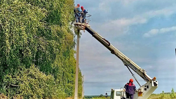 Замена траверс на ВЛ 10 кВ в Кармаскалинском районе