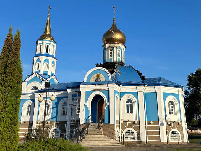 Храм в Коренево после удара ВСУ 