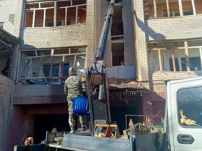 Устранение последствий массированной атаки БПЛА на Воронежскую область 26 октября 