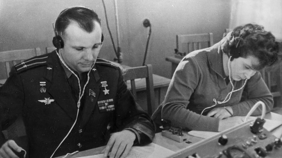1963 год. Юрий Гагарин и Валентина Терешкова 
