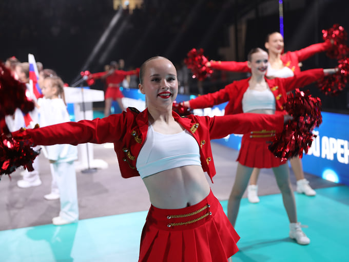 Выступление на открытии арены