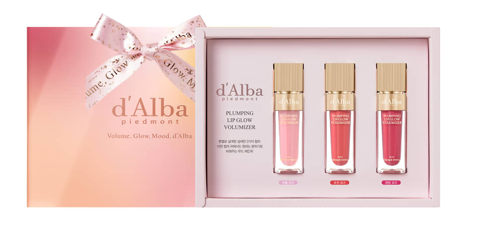 Набор блесков для губ Plumping Lip Glow Mood Volumizer, d’Alba