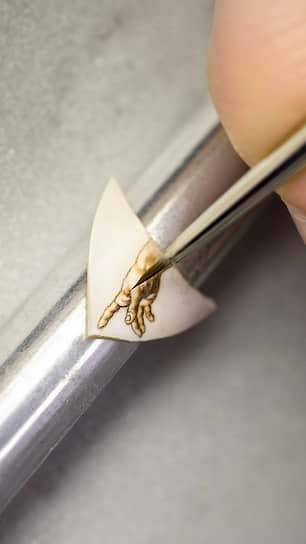 Перьевая ручка Michelangelo, Montegrappa, золото, серебро, смола