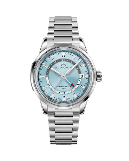 Часы Freedom 60 GMT, Norqain, Ice Blue, сталь