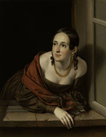 «Женщина в окне (Казначейша)», Василий Тропинин, 1841