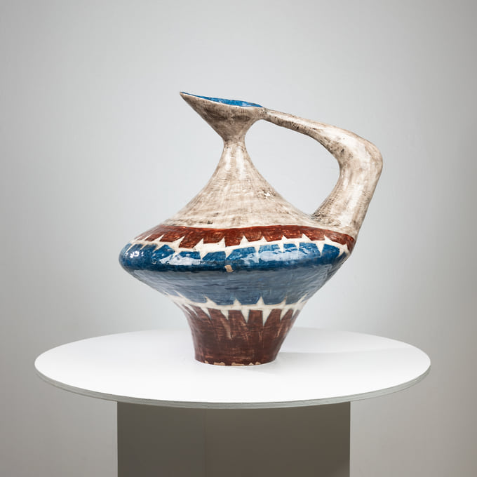 Керамический кувшин, Джузеппе Чивителли, 1958, будет представлен на Ceramic Art Fair 2026 в Париже 20–25 октября, кураторы выставки Филипп Рапен и Элис Каргар