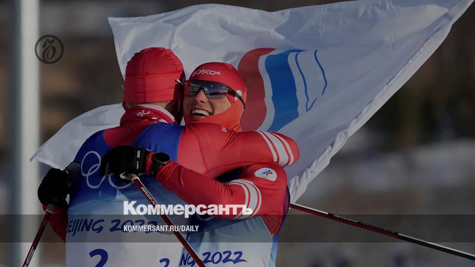 Александр Большунов и Денис Спицов олимпиада 2018