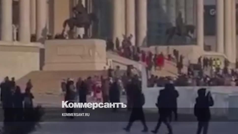 Protesters storm the government building in the Mongolian capital