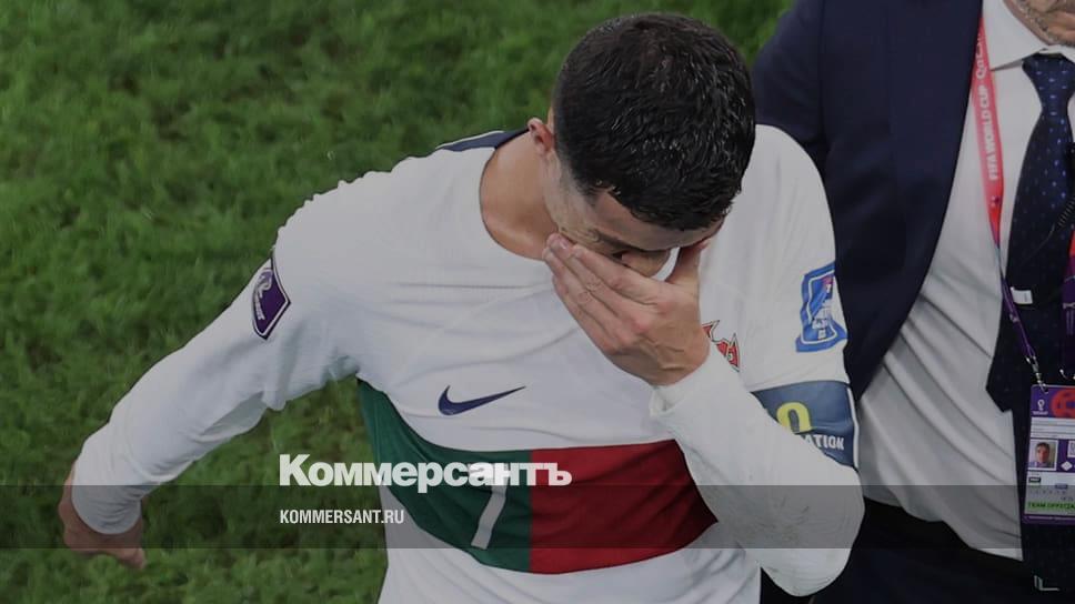 Cristiano Ronaldo crying after Portugal's World Cup elimination in ...