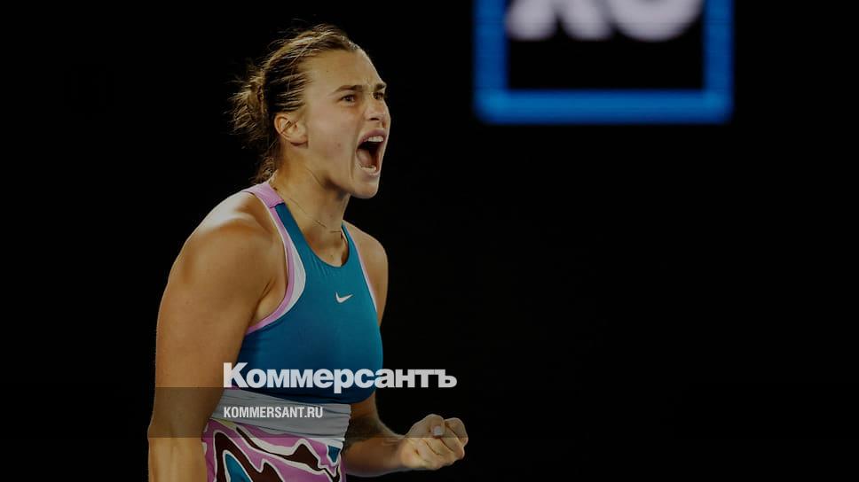 Belarusian Sobolenko reached the Australian Open final for the first time in her career