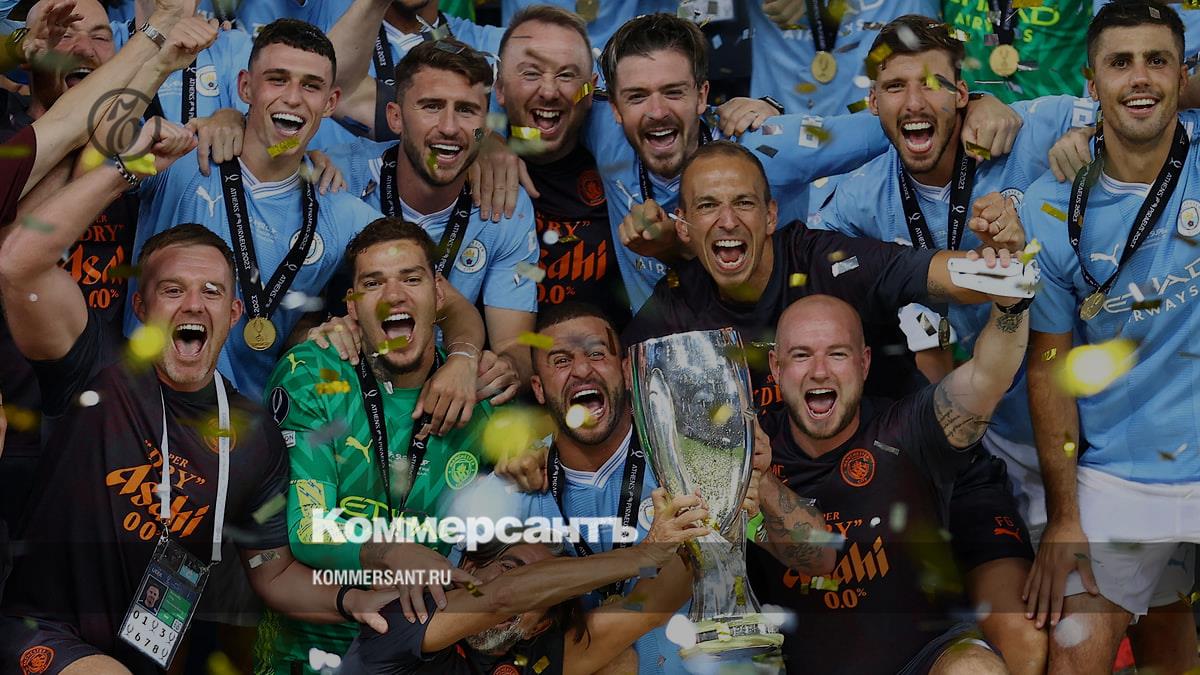 Manchester City beat Sevilla in the UEFA Super Cup