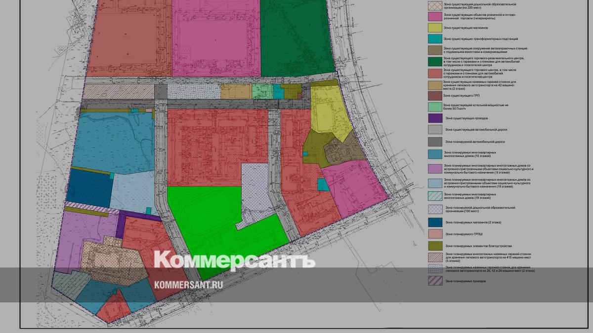 Проект планировки территории кварталов