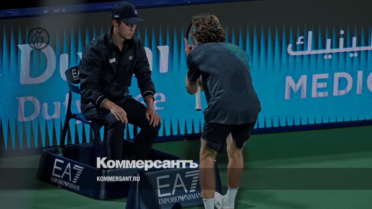Rublev was disqualified for insulting a referee at a tournament in Dubai