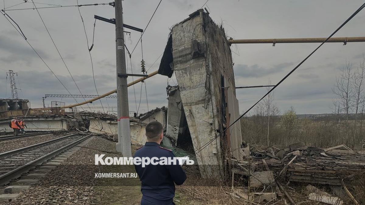 В Вязьме обрушился путепровод, погибла женщина, остановлено движение  поездов по участку Москва—Минск – Коммерсантъ