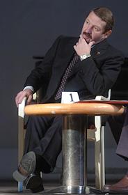 Генеральный директор ФГУП 'Российская телевизионная и радиовещательная сеть' Геннадий Скляр на юбилейной встрече к 75-летию регулярного телевизионного вещания в г-це 'Ленинград'