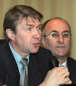 П/к, посвященная участию России в качестве страны-партнера в выставке информационных технологий и телекоммуникаций 'СeBIT 2007' в гостинице 'Марриотт'.
