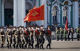 Репетиция парада на Дворцовой площади, посвященного 75-й годовщине Победы в Великой Отечественной войне