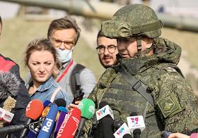 Этап проведения стратегического командно-штабного учения (СКШУ) 'Кавказ-2020' на полигоне Прудбой в Волгоградской области