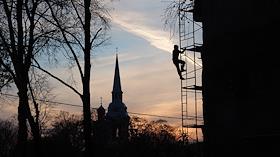 Разруха в историческом городе Шлиссельбург