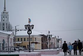 Жанровая съемка. Виды города Шуя. Гуди на улицах. Рождественское гулянье