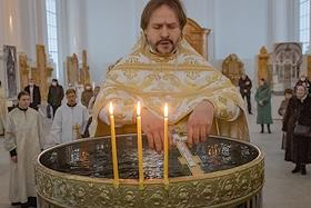 Чин великого освящения воды в праздник Крещения Господня в Воскресенском Смольном соборе