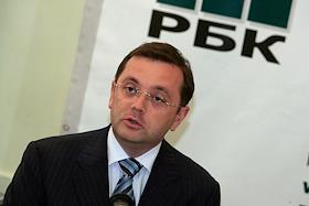 П/к директора департамента торговых переговров Минэкономразвитя и торговли РФ Максима Медведкова и председателя Общероссийской общественной организации 'Делова\ Россия' Бориса Титова в РИА 'РосБизнесКонсалтинг'