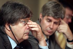 Церемония открытия российско-общеевропейского проекта 'Сближение законодательств и методологических основ ЕС и РФ в области санитарии и фитосанитарии' в гостинице 'Рэдиссон Славянская' (зал 'Мусоргский').
