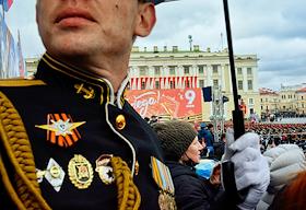 Генеральная репетиция парада на Дворцовой площади в Санкт-Петербурге