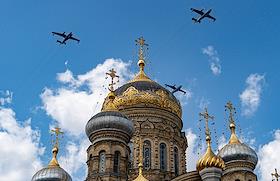 Репетиция военно-морского парада в честь Дня Военно-морского Флота России в Санкт-Петербурге