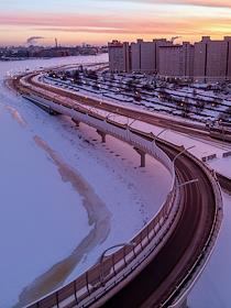 Мост ЗСД на рассвете